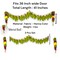 Fabric Mango Leaf Door Toran with Floral Hanging Bandarwal for Home Pooja Decor Indian Vintage Traditional Main Door - Diwali Decoration Wedding Favor Housewarming Return Gift (36x5 Inches)